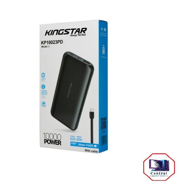 پاوربانک کینگ استار مدل KP10023PD ظرفیت 10000 میلی آمپر ساعت