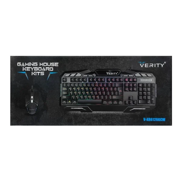 کیبورد و ماوس گیمینگ وریتی مدل V-KB6126GCW، سوییچ ممبران، Full-Size، نورپردازی LED RGB - Image 12